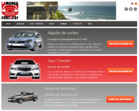 Captura de pantalla de la web de La Manga Rent a Car