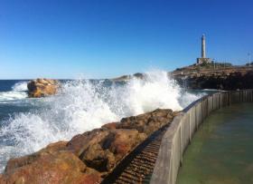 Faro de Cabo de Palos y la Isla del Pato